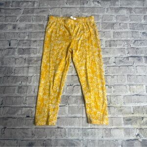 EUC Tahari Girl Yellow and White Floral Leggings Size 4T
